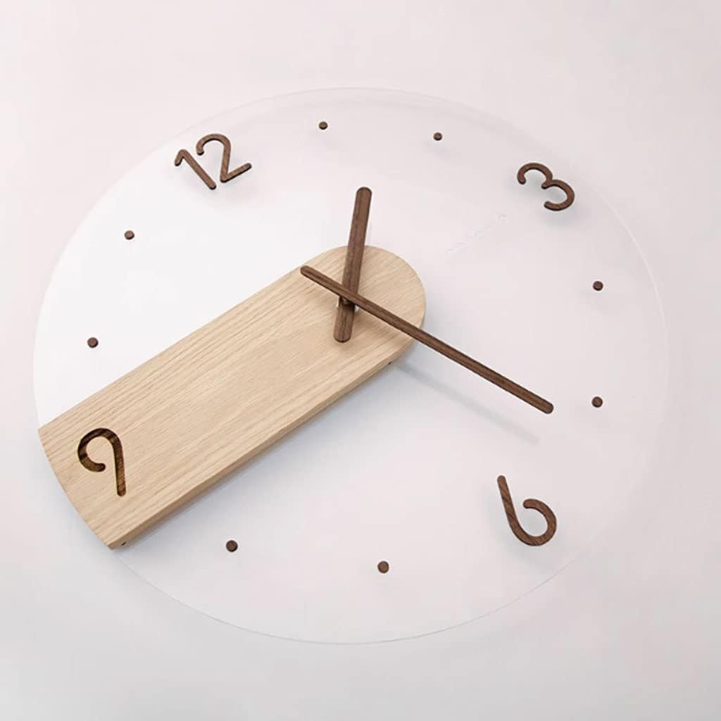 Reloj de pared 16 pulgadas de acrílico transparente reloj de pared para sala de estar, silencioso, grande, decorativo, 3D, transparente, redondo,