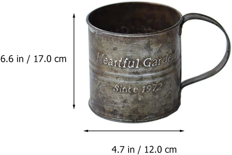 Cubo de flores de hierro forjado retro Jarrón de metal Jarrón de metal para floristería, cubetas de metal para floristería, cubo francés, jarrón de