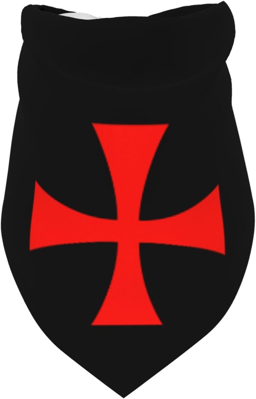Symbol of The Knights Templar – Pañuelo para perro, bandana para mascotas, baberos para mascotas
