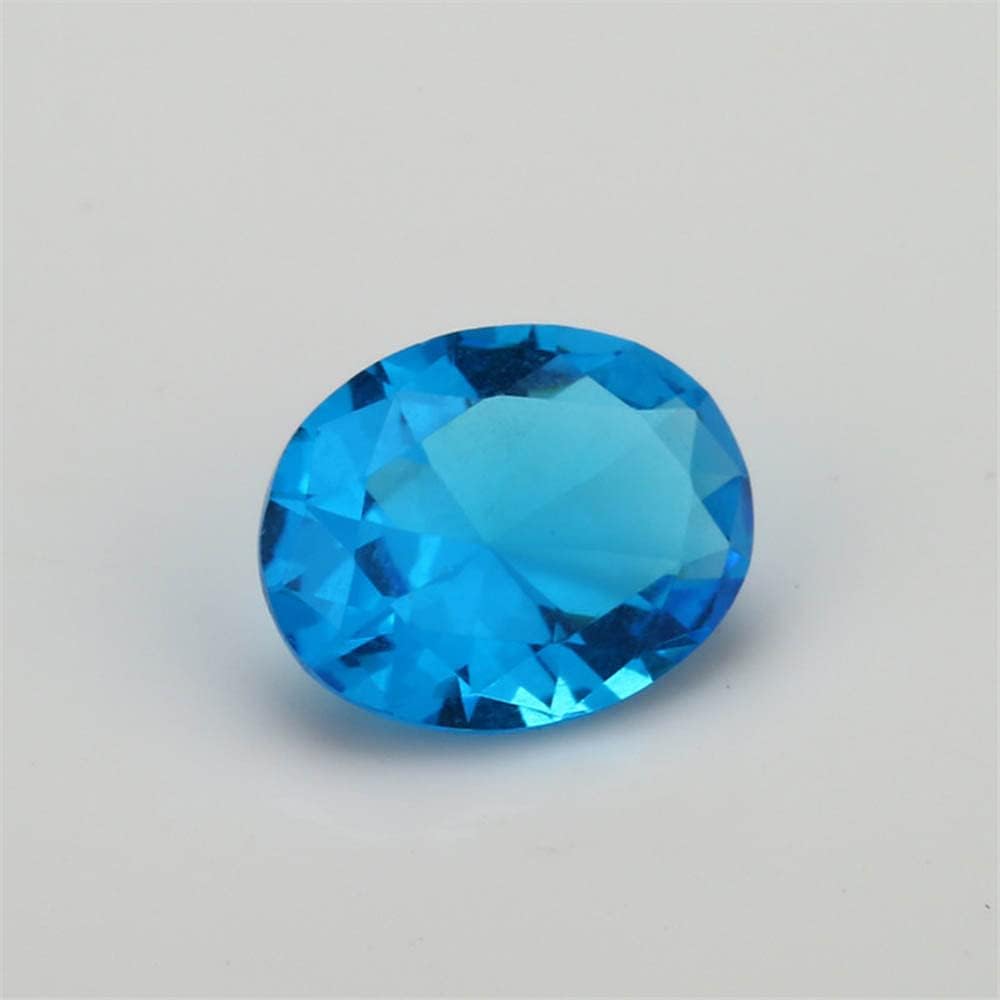 100 piezas de piedra sintética de cristal suelta, tamaño 0.118 x 0.197in, 0.512in x 0.709in, forma ovalada, para hacer joyas
