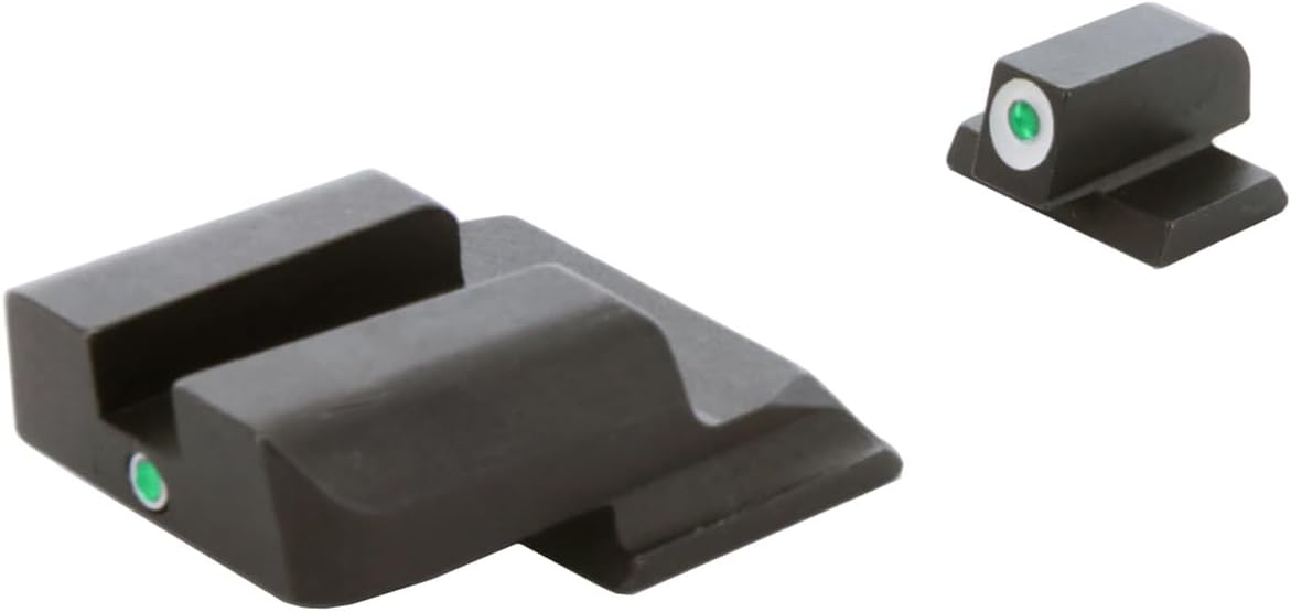 AMERIGLO i-Dot Sight Set, Compatible with Smith & Wesson M&P Shield (Excludes EZ)  Durable High-Performance Green Tritium Front & Rear Night Sights