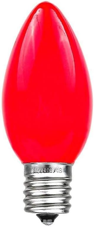 Juego de luces de Navidad de cerámica roja C9 de 25 pies – Cadena de luces de Navidad para exteriores – Bombillas de Navidad opacas – Cadena de