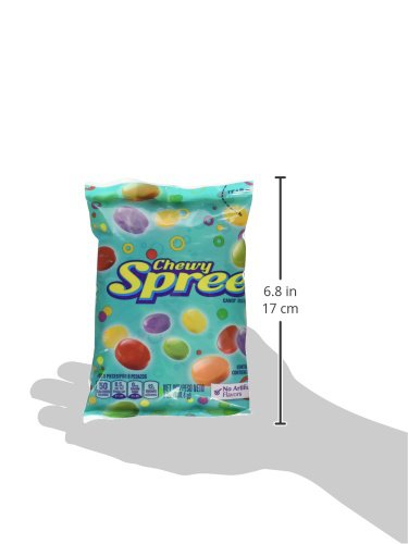 Wonka Chewy Spree – Caramelos con sabor a frutas, sin sabores artificiales, bolsa resellable de 7 onzas (paquete de 3)