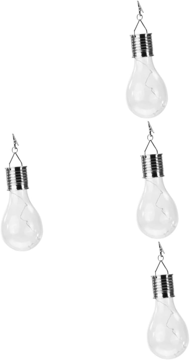 4 unids bombilla portátil lámpara colgante de luz solar al aire libre bombilla colgante bombilla al aire libre bombilla solar bombilla LED decorar
