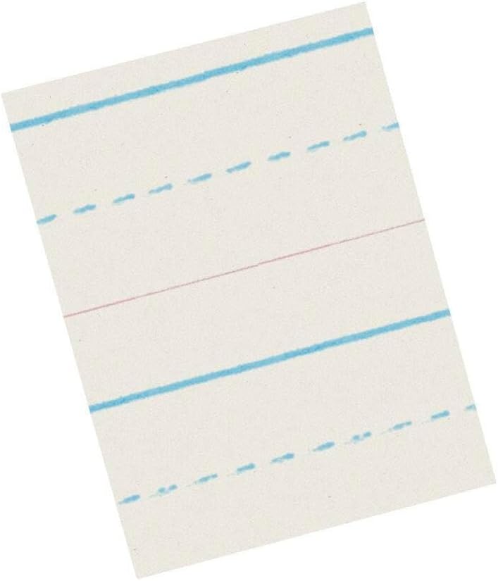 School Smart Papel de periódico rojo y azul, rayas de 34 pulgadas, 11 x 8-12 pulgadas, 500 hojas, blanco