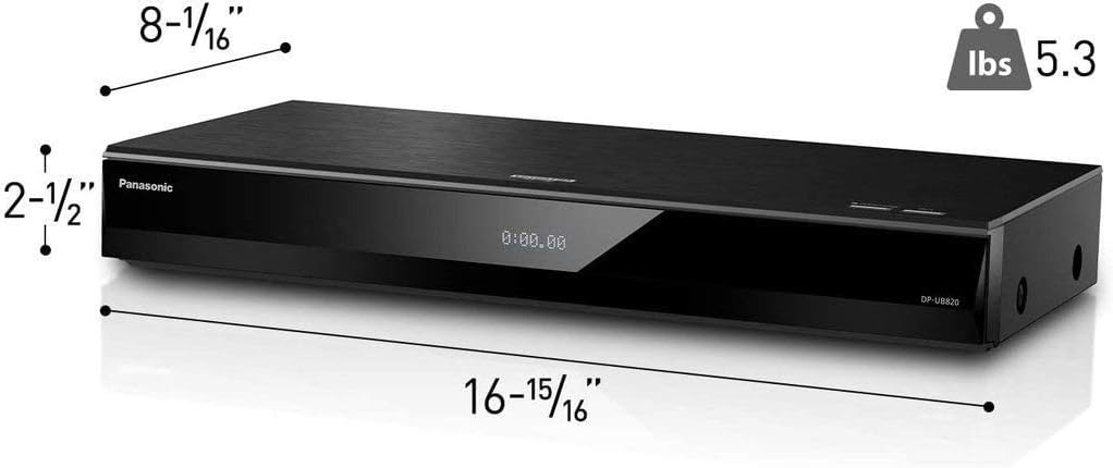 DP-UB820 Código de zona de región Reproductor de Blu Ray 4K Ultra HD con OREI – Voltaje de 110 V solo – 4K UHD – WiFi – PALNTSC