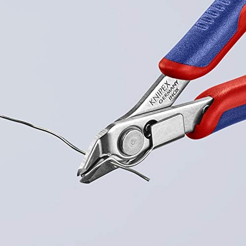 KNIPEX – 78 13 125 Herramientas – Super-Cuchillas Electrónicas, Acero INOX, Multi-Componente (7813125), 5″ con Catcher de Plomo