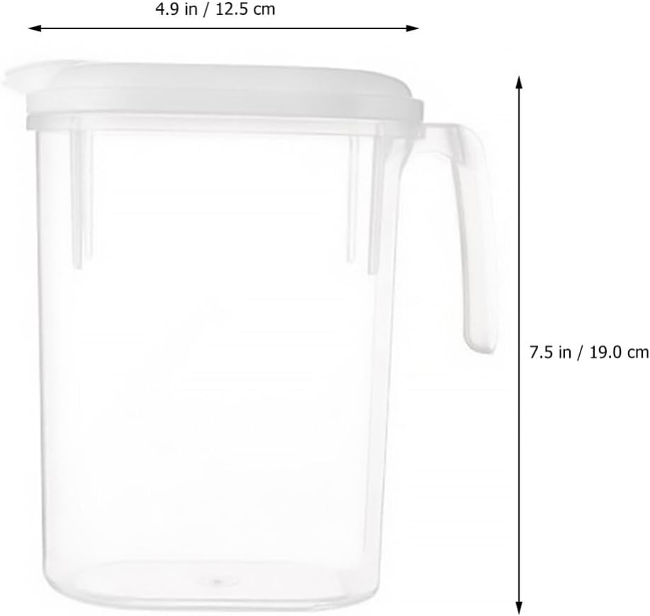 Uonlytech 1. Jarra grande de agua de 8 litros para bebidas frías con tapa, jarra de café, jarra de té helado, jarra de agua para agua fría caliente,