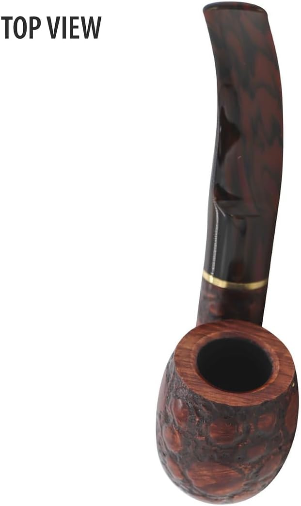Alligator Savinelli Pipe – Pipa de tabaco de brezo, pipa artesanal italiana, pipa de tabaco hecha a mano, pequeñas pipas de tabaco de madera ligeras