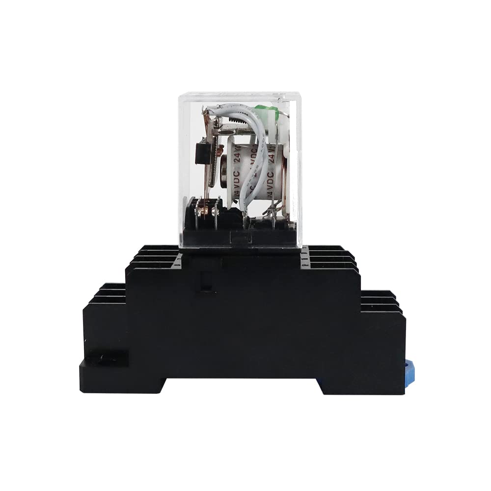 ATO DC 24V Bobina 14-Pin Relé de potencia electromagnética 4PDT 4NO 4NC HH54P MY4NJ con base de enchufe de terminal enchufable