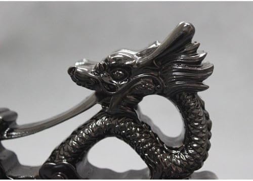 Espada samurái de dragón negro de resina Katana Wakizashi Tanto soporte de exhibición
