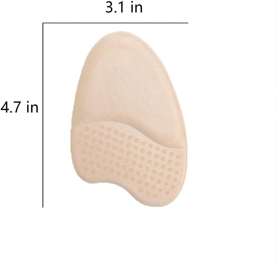2 pares de almohadillas metatarsianas, cojines de pies para mujer (beige), Beige