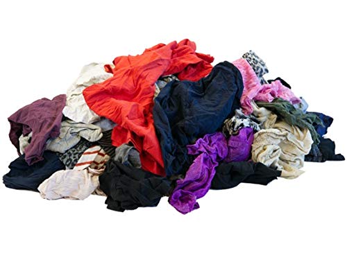 Trapos de camiseta de colores reciclados, precortados y prelavados, 40 libras, por RagLady