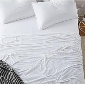 Byourbed BYB Bare Bottom Sheets – All Season White Queen Byourbed BYB Bare Bottom Sheets – All Season White Queen
