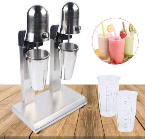 Máquina de batido de doble cabezal de acero inoxidable, mezclador de bebidas de 110 V, 60 Hz, máquina de helados, exprimidores de batidos para