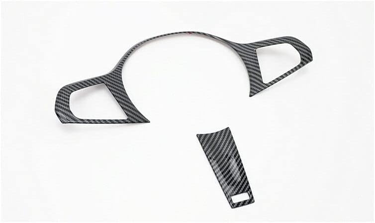 Cakievro Para BMW Serie 3 G20 2020-2022 Cubierta interior del volante de fibra de carbono patrón ABS volante marco decorativo