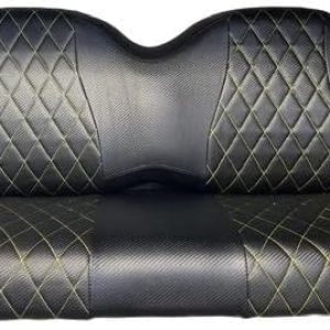 Club CAR Precedent – Fundas de asiento delantero y trasero para carrito de golf, costuras de diamante (costuras negrasverde) Club CAR Precedent – Fundas de asiento delantero y trasero para carrito de golf, costuras de diamante (costuras negrasverde)