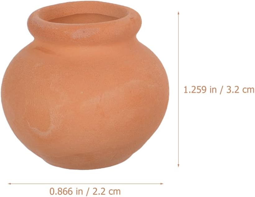 Yardwe 6 macetas de arcilla de terracota, mini macetas de flores para suculentas, cactus, vivero, macetas para bricolaje, hogar y oficina,