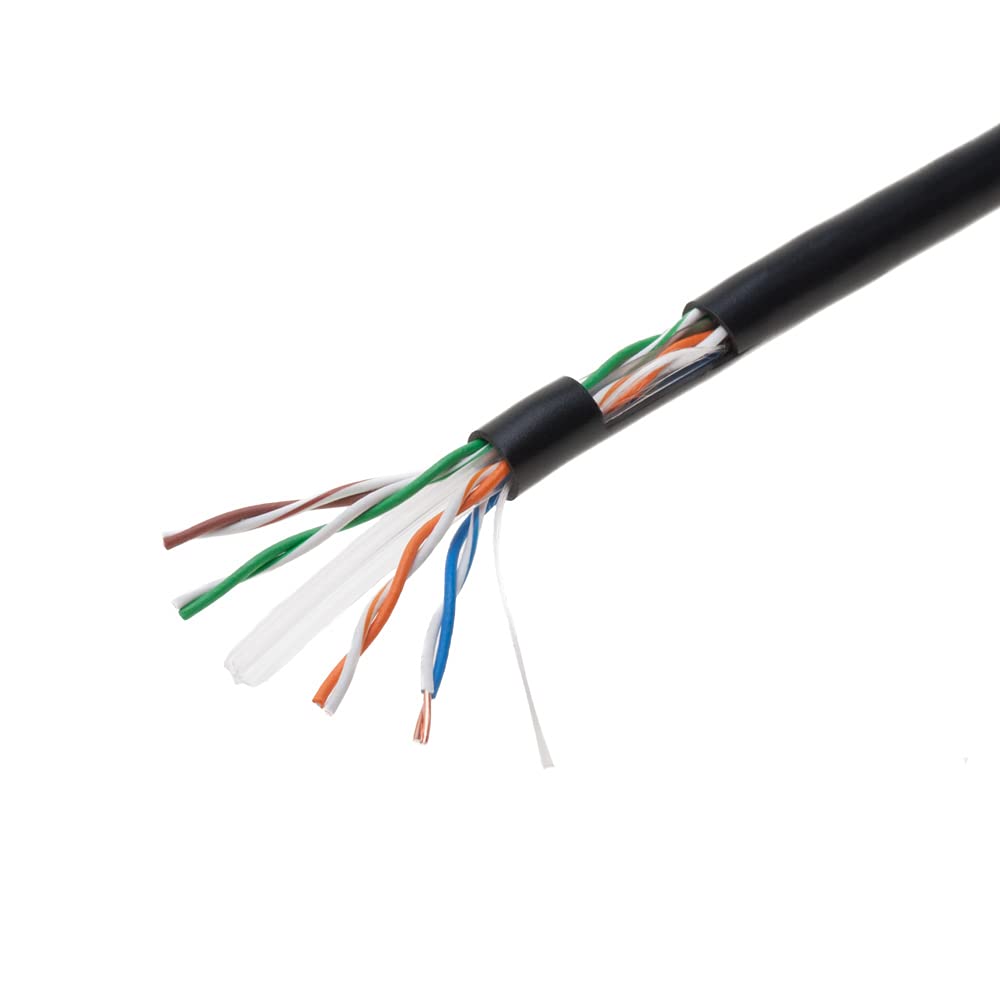 Cable CAT6 Conductor sólido de 1000 pies, 23 AWG, 4 pares de pares trenzados sin blindaje de 550 MHz (UTP), cable Ethernet LAN CCA, caja de