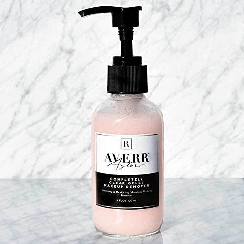 Averr Aglow Removedor de maquillaje Gelée completamente transparente, cuidado facial, mejora el colágeno, calma la piel, limpiador facial natural a