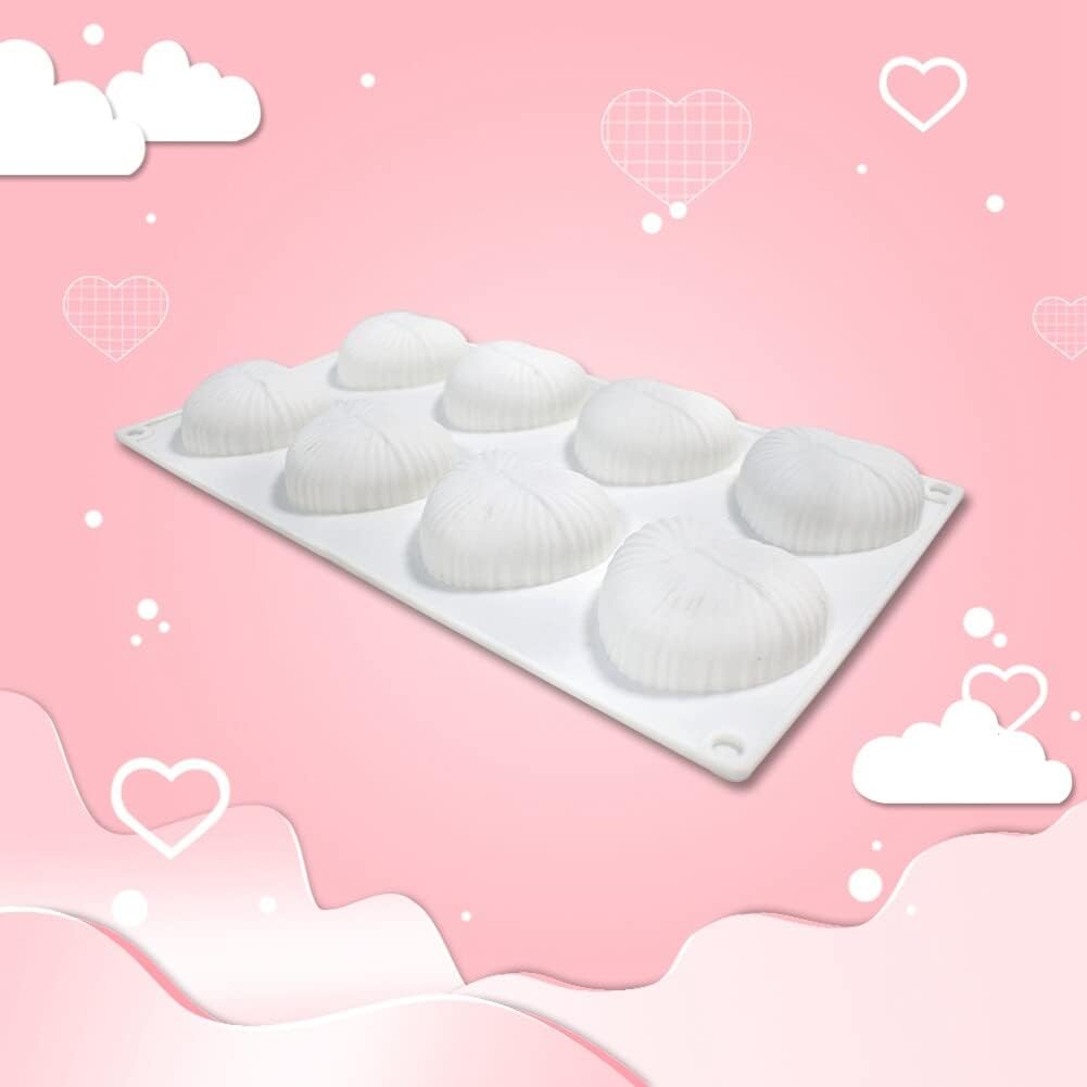 Moldes de silicona 3D para chocolate, molde para pastel de mousse, molde 3D con forma de corazón de silicona, suministros para hacer postres para