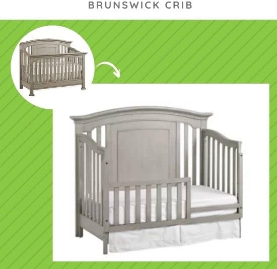 CC KITS Riel de seguridad para cama infantil para cunas convertibles Munire & Echelon (gris ceniza)