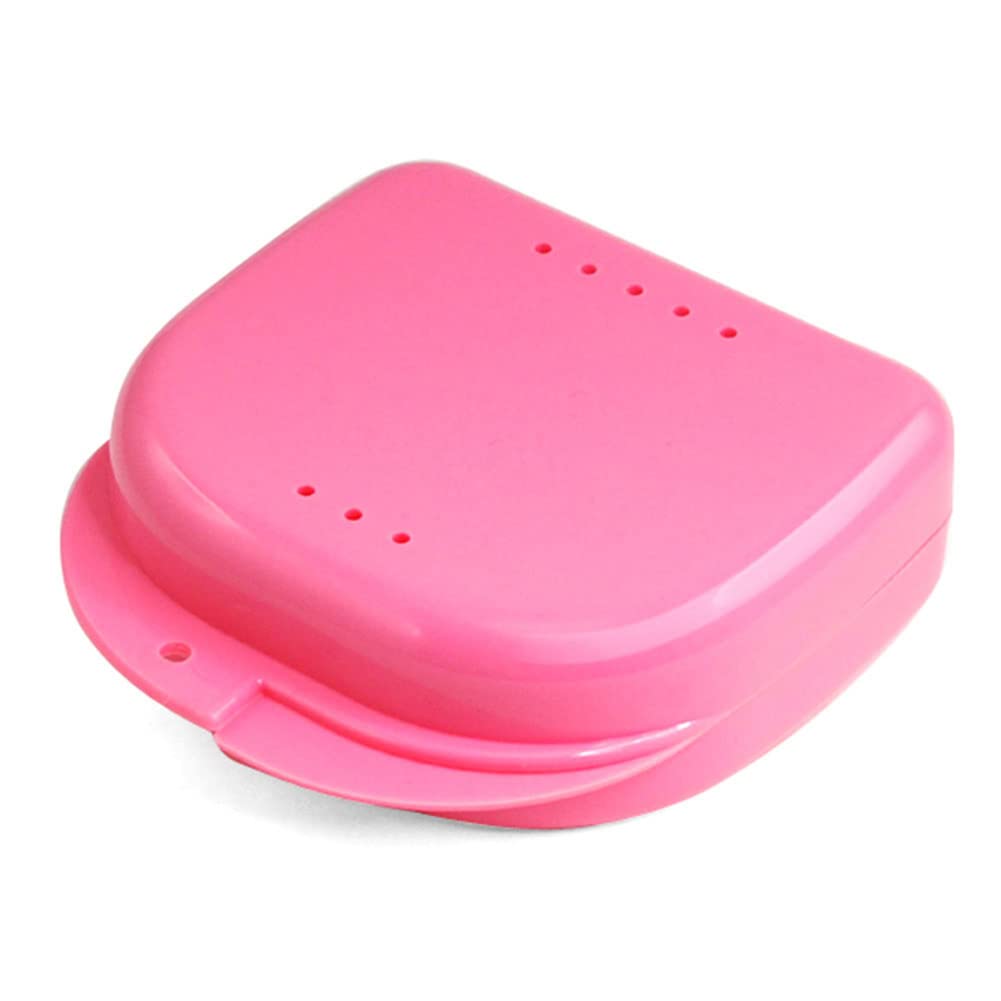 AKOAK 2 fundas de almacenamiento de protección oral, funda de almacenamiento de dentaduras postizas, con orificio de ventilación, adecuada para