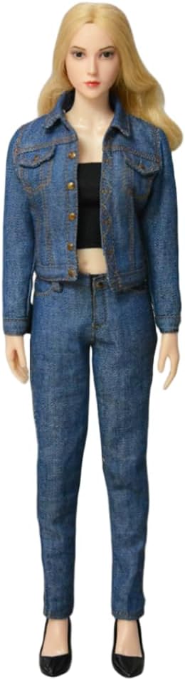 HiPlay Ropa de muñeca con figura a escala 16 traje de mezclilla masculino para figura de acción coleccionable de 12 pulgadas S-019B (S-019B)