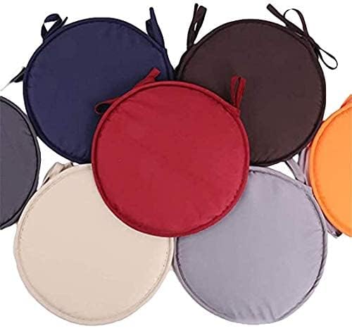 RAILONCH Cojines de silla para interiores y exteriores, cojines de asiento redondos para jardín, patio, hogar, diámetro 15.0 in (4 unidades, rojo)