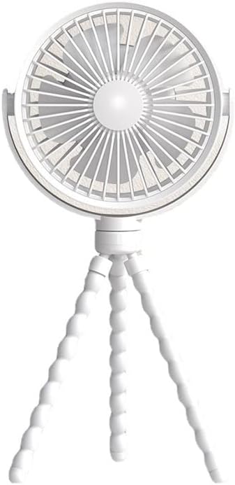 KONPWAY Ventilador portátil a pilas con trípode de pulpo, ventilador de mano personal recargable por USB para cochecito, asiento de automóvil, al