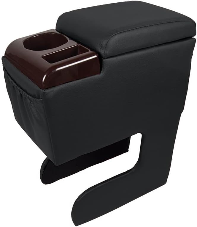 Asiento de camionetabanco para automóvil, consola central para contratistas, organizador de negocios y caja de almacenamiento con portavasos y tapa