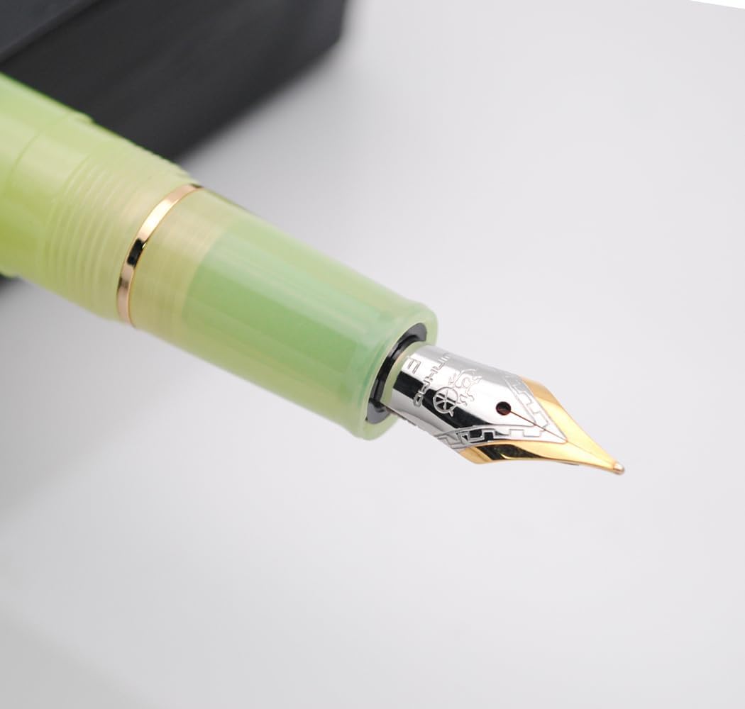 JINHAO 82 Pluma estilográfica (verde tierno, punta fina 0.020 in)
