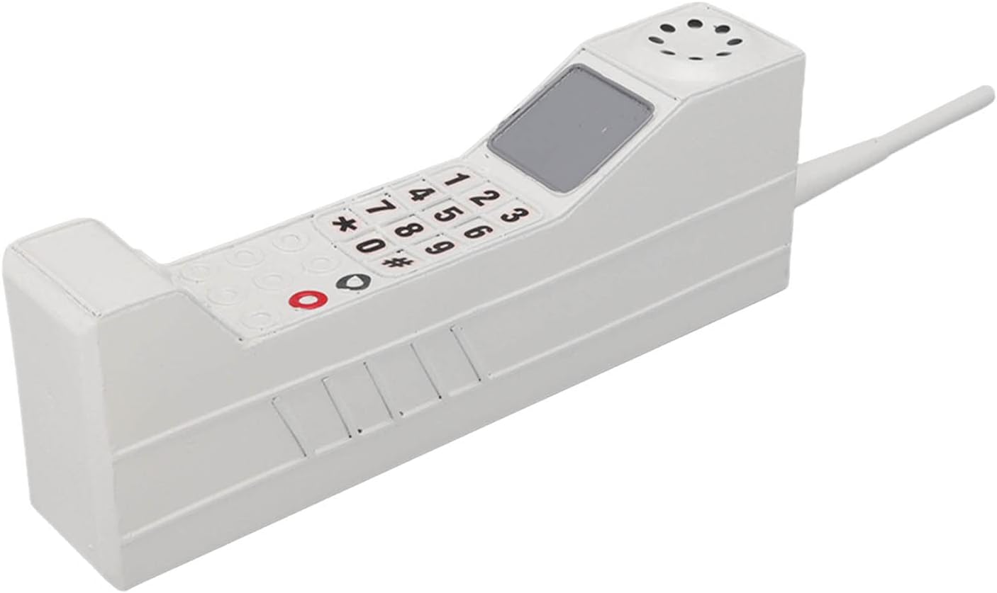 VINGVO Modelo retro de teléfono celular, accesorio de teléfono de ladrillo antiguo de los años 80 y 90, accesorio de teléfono falso para fiesta de