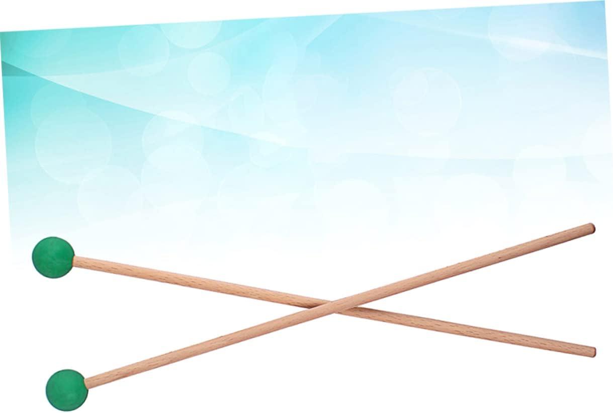 Milisten 2 pares 5a baquetas accesorios de música Bell stick instrumento Glockenspiel Baquetas de tambor baquetas 5a punta de madera palo de