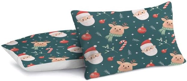 Bidesign Juego de funda de edredón con temática navideña para cama individual (1 funda de edredón + 2 fundas de almohada)