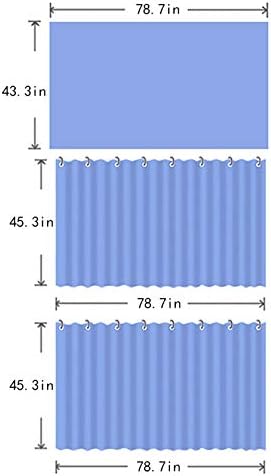 Cortinas de litera para dormitorio, toldo de cama, cortinas de privacidad, 2 paneles + 1 parte superior