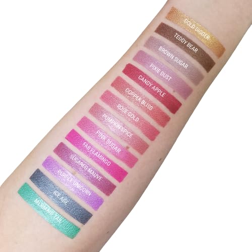 Aromi Lápiz labial líquido metálico, a prueba de manchas y manchas, de larga duración, marrón claro, color de labios nude con acabado brillante,