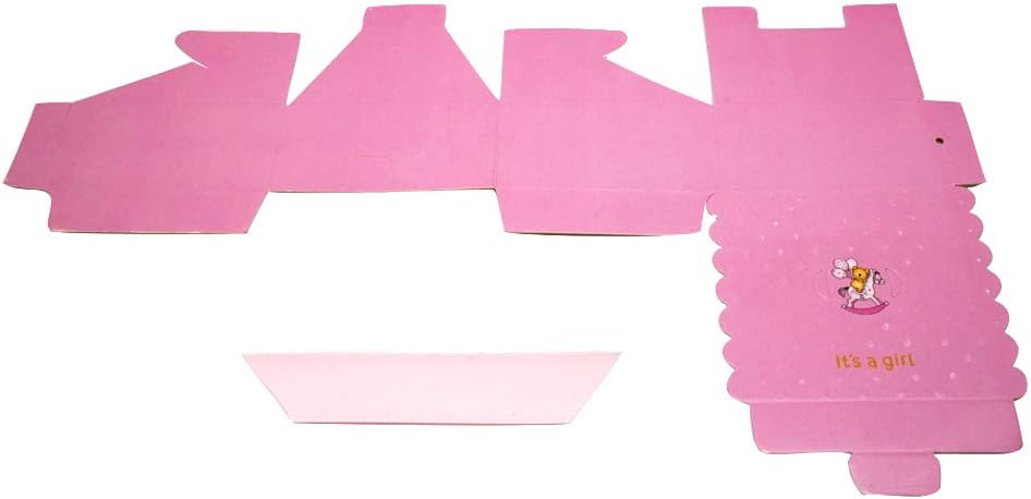 Floratek 50 piezas de recuerdos de baby shower, lindas alas de ángel para bebé, caja de embalaje de chocolate, caja de regalo para niños,