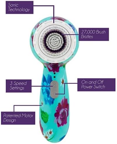 Michael Todd Beauty Soniclear Allure 2024 Best of Beauty Winner – Sistema de cepillo de limpieza facial + exfoliación con 3 velocidades, cabezal de