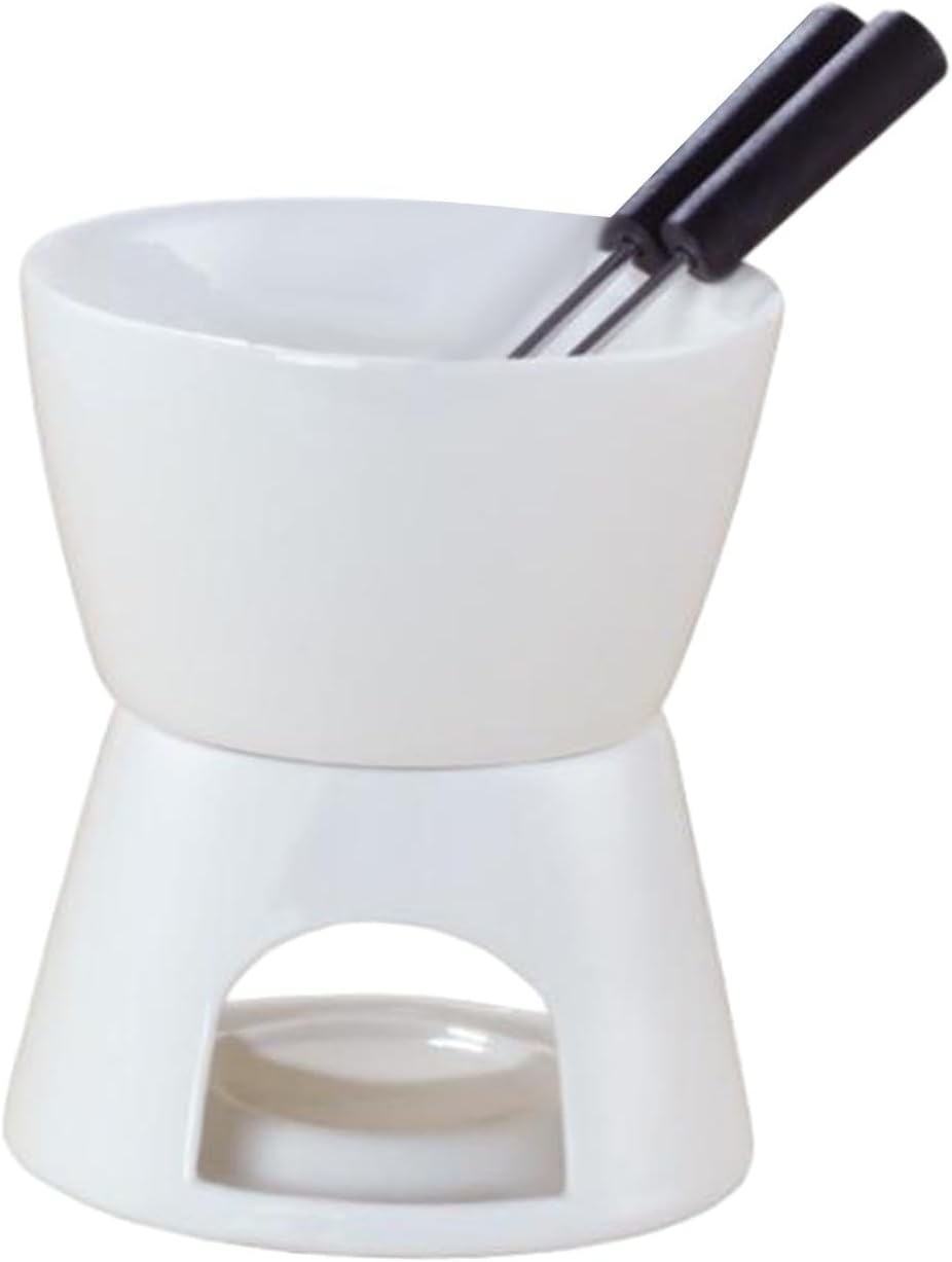 Olla de fondue de chocolate, té ligero, de porcelana, olla para derretir queso, cerámica caliente, calentador de mantequilla para dulces y hogares