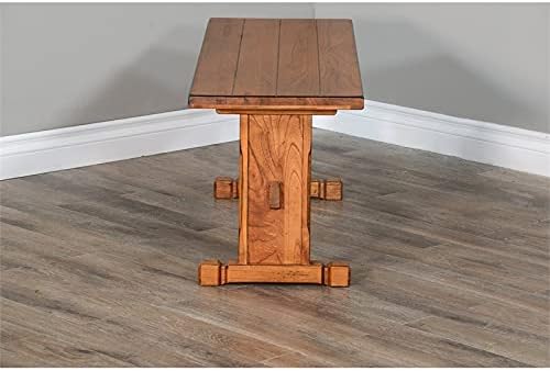 Sunny Designs Sedona – Banco lateral de madera Mindi de 18.5 pulgadas en roble rústico