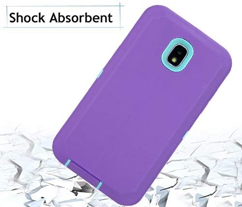 Annymall Funda para Galaxy J7 2018 con protector de pantalla integrado, resistente a prueba de golpes, funda protectora para Samsung J7 2018Galaxy