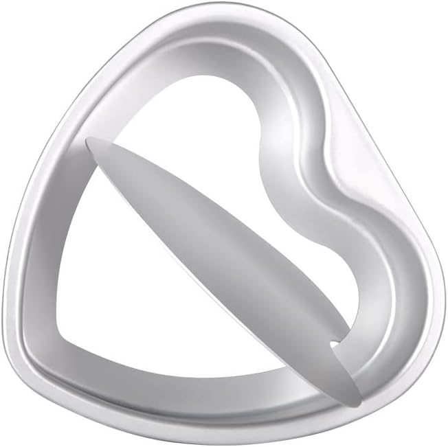 Molde de aluminio para pasteles en forma de corazón de varios tamaños, bandeja inferior extraíble, molde de aluminio para tartas, molde de pastel de