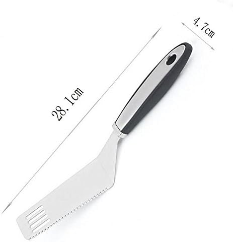 C & L Pie Servidor Pastel Tenedor Pala Espátula ranurada de transferencia Serrated Edge Pala para pizza de acero inoxidable Pasta Cookie Baking,