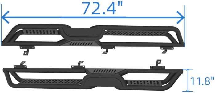 Estribos laterales compatibles con Wrangler JK JL de 4 puertas, dos escaleras