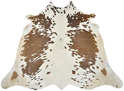 DECIMAL Cowhides – Alfombra de piel de vaca natural, alfombra de piel de vaca para dormitorio y sala de estar, alfombra decorativa moderna de piel