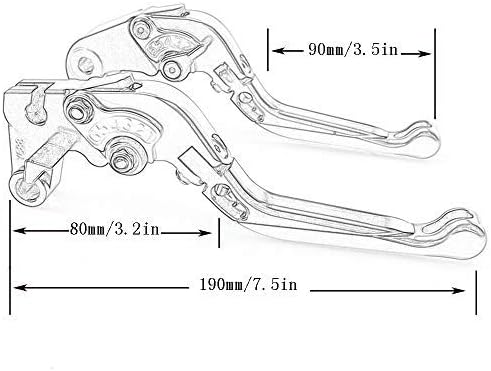 Palancas de embrague de freno extensibles plegables ajustables CNC para SUZUKI GSX-R 600 1997-2003 GSX-R 750 1996-2003 GSX-R 1000 2001-2004