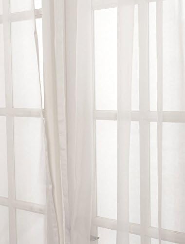 HPD Half Price Drapes SHCH-VOL3-96-PR – Par de cortinas traslúcidas de gasa de poliéster (2 paneles), 50 pulgadas de ancho x 96 pulgadas de largo,