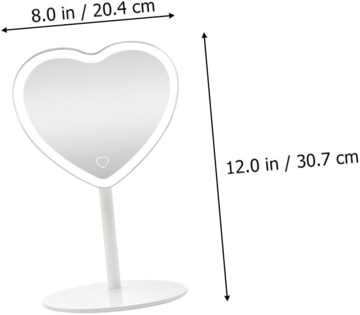 NOLITOY Espejo de tocador con luces LED, espejo de maquillaje con luces, espejo de belleza, espejo de mesa, espejo de escritorio, elegante espejo de