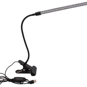 HFENGKG Lámpara LED de escritorio con clip, protección ocular, 3 colores claros, 10 brillos regulables, luces negras para libros para lectura y HFENGKG Lámpara LED de escritorio con clip, protección ocular, 3 colores claros, 10 brillos regulables, luces negras para libros para lectura y